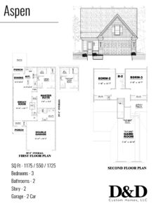 Floor Plan (Walker Meadows Aspen) Version 1 D&D Custom Homes