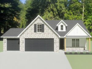Cedar Glenn Elevation Rendering Atoka Homebuilders