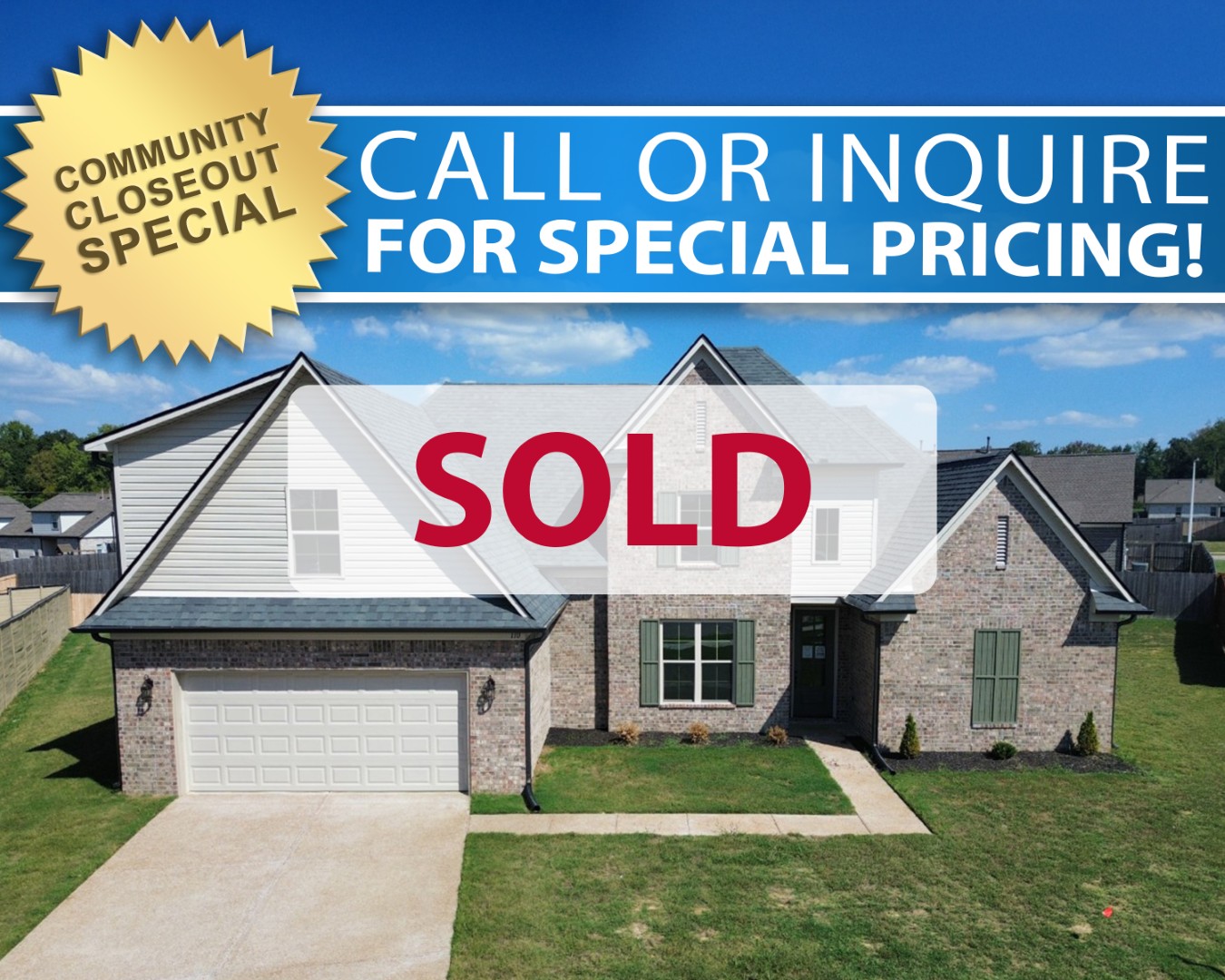 Community Closeout SOLD 110 Pritchett Cv Lot 25 Walker Meadows 1 Midsouth Homebuilder DD Homes Atoka Homebuilder 12.11.25 Community Closeout SOLD 110 Pritchett Cv Lot 25 Walker Meadows 1 Midsouth Homebuilder DD Homes Atoka Homebuilder 12.11.25