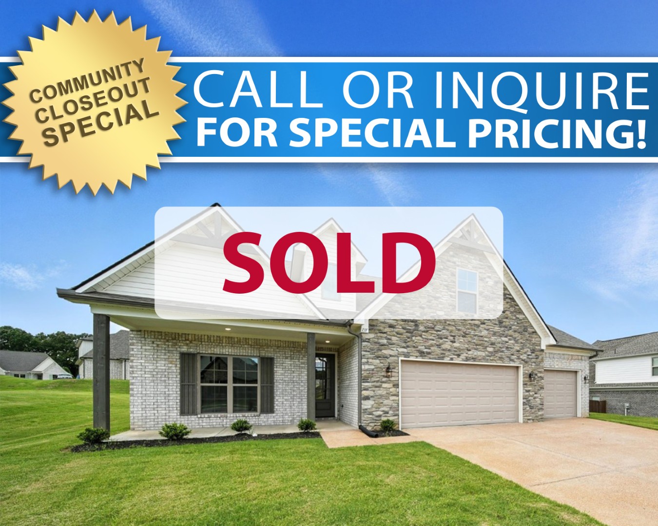 Community Closeout SOLD 131 Pritchett Cv Lot 80 Walker Meadows 5 Midsouth Homebuilder DD Homes Atoka Homebuilder 12.11.25