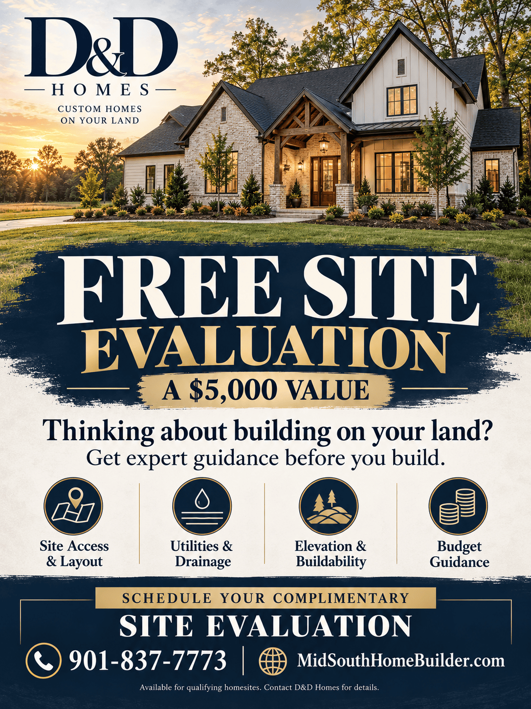 D&D Homes Free Site Evaluation