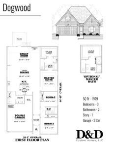 Floor Plan (Walker Meadows Dogwood) Version 1 D&D Custom Homes