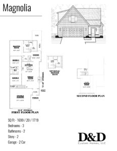 Floor Plan (Walker Meadows Magnolia) Version 1 D&D Custom Homes