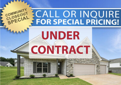 UNDER CONTRACT Community Closeout 131 Pritchett Cv Lot 80 Walker Meadows 5 Midsouth Homebuilder DD Homes Atoka Homebuilder 12.11.25